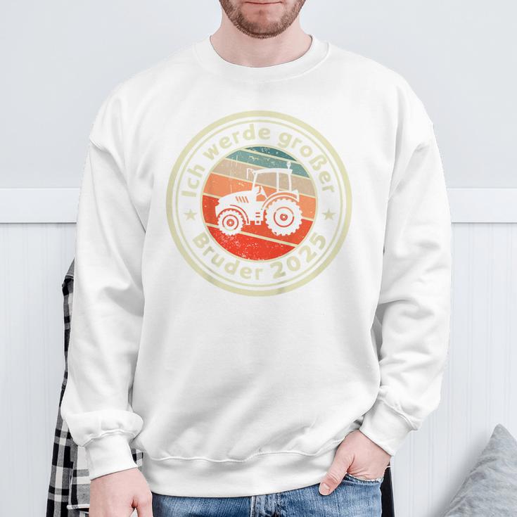 Children's Ich Werde Großer Bruder 2025 Tractor Farm Sweatshirt Geschenke für alte Männer