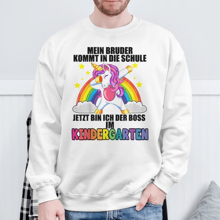 Children's Mein Bruder Kommt In Die Schule Bin Ich Der Kindergartenboss Sweatshirt Geschenke für alte Männer