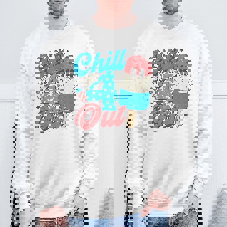 Chill The Fourth Out Popsicle 4Th Of July Boys Men Sweatshirt Gifts for Old Men