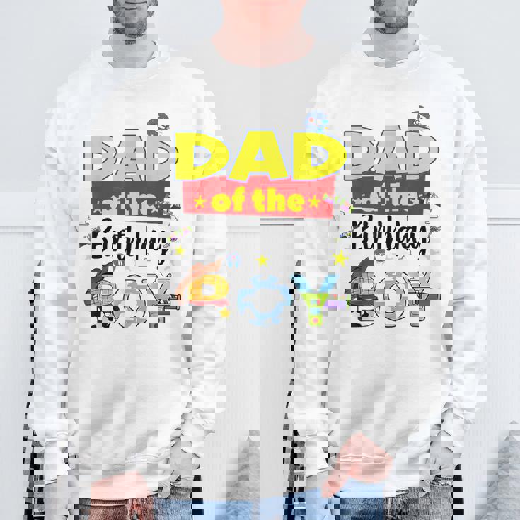 Dad Of The Birthday Boy Toy Familly Matching Story Sweatshirt Gifts for Old Men