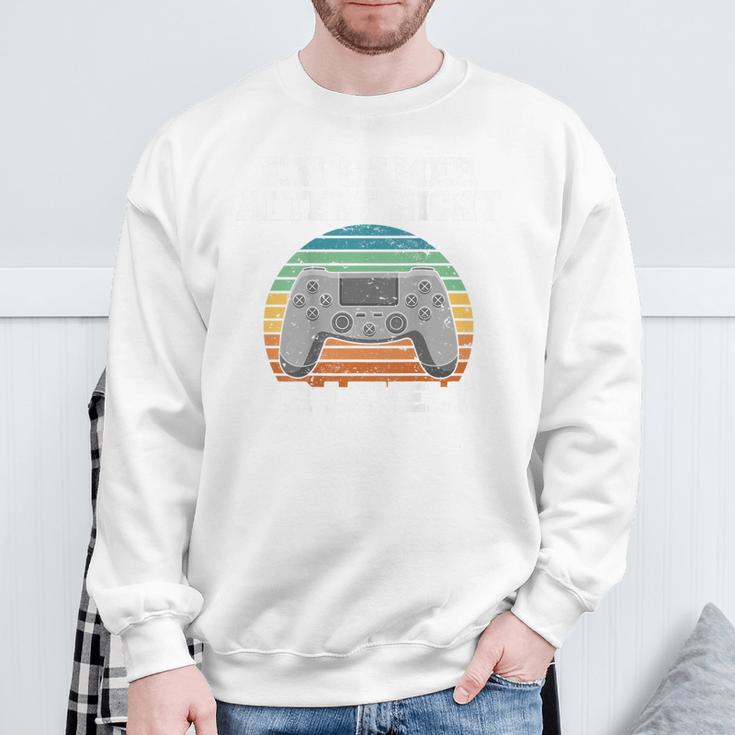 Ein Gamer Altert Nicht Er Levelt Sweatshirt Geschenke für alte Männer