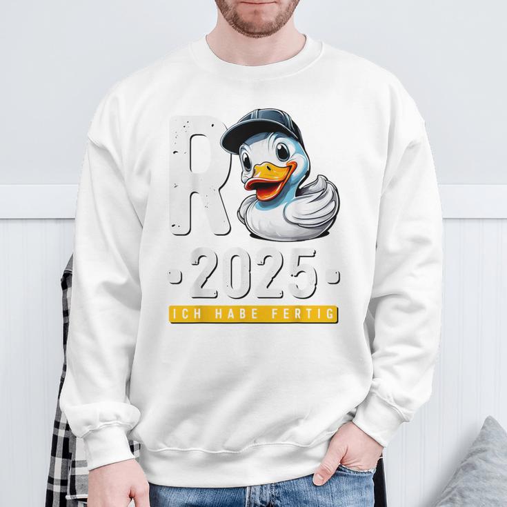 Endlich Rente Ente Ich Habe Fertig Rente 2025 Red Sweatshirt Geschenke für alte Männer