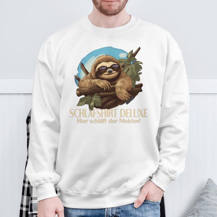 Faultier Pyjama Faultier Das Schläft Schlaf Sweatshirt Geschenke für alte Männer