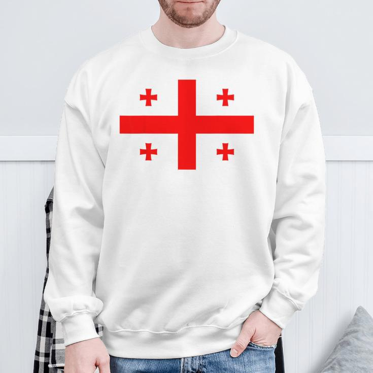 Flag Of Georgia Sweatshirt Geschenke für alte Männer