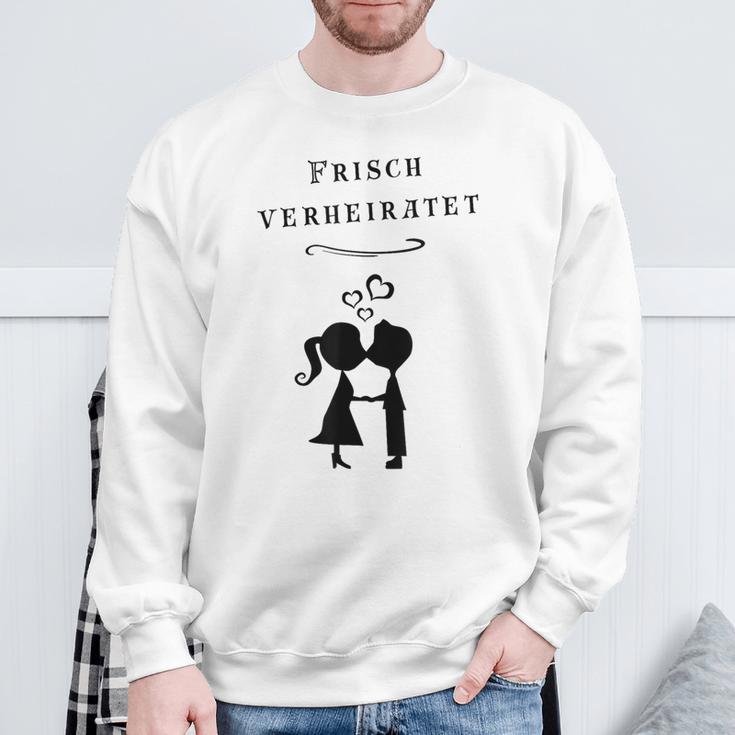 Frischerheiratet Wedding Marriage Honeymoon Marriage Sweatshirt Geschenke für alte Männer