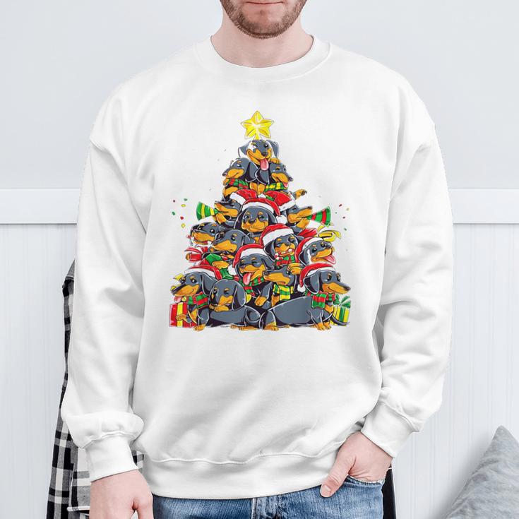 Christmas Cute Dachshund Christmas Tree Dog Sweatshirt Geschenke für alte Männer