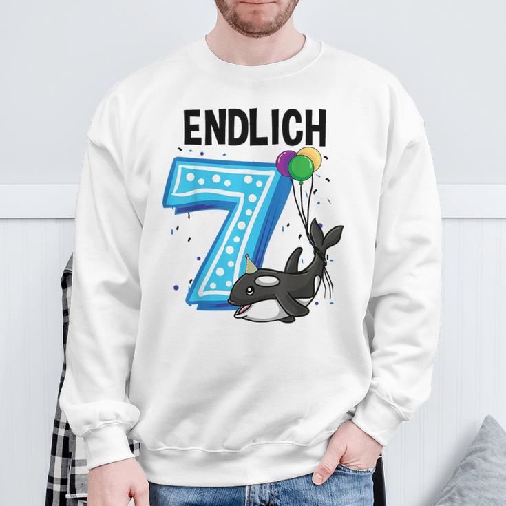 Geschenk 7 Jahre Alt Orca Wal Geburtstag Sweatshirt Geschenke für alte Männer