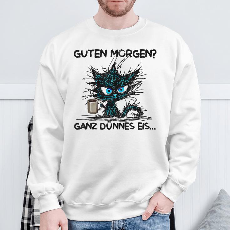 Guten Morgen Ganz Dünnes Eis Sarcasm Saying Fun Sweatshirt Geschenke für alte Männer