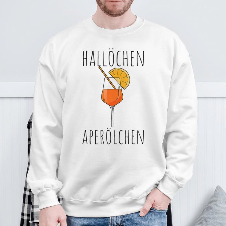 Hallöchen Aperölchen Summer Drinks Aperitif Spritz Sweatshirt Geschenke für alte Männer