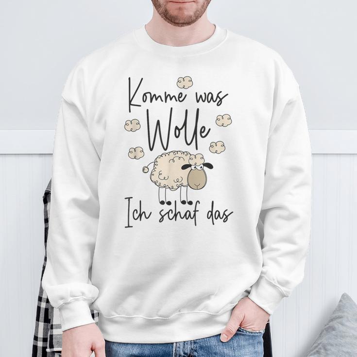 Handmade Knitting Crochet Komme Was Wolle Ich Schaf Das Sweatshirt Geschenke für alte Männer