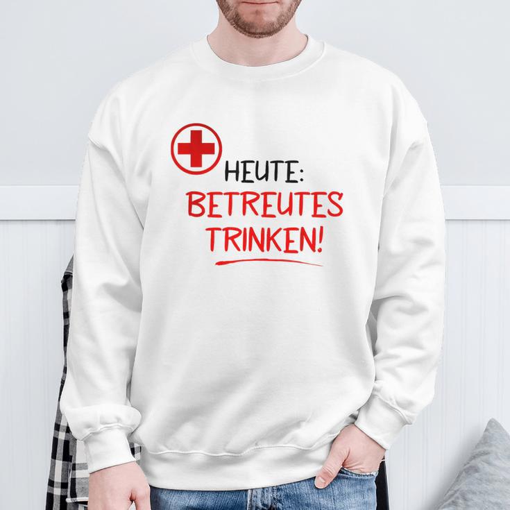 Heute Betreutes Trinken Sweatshirt Geschenke für alte Männer