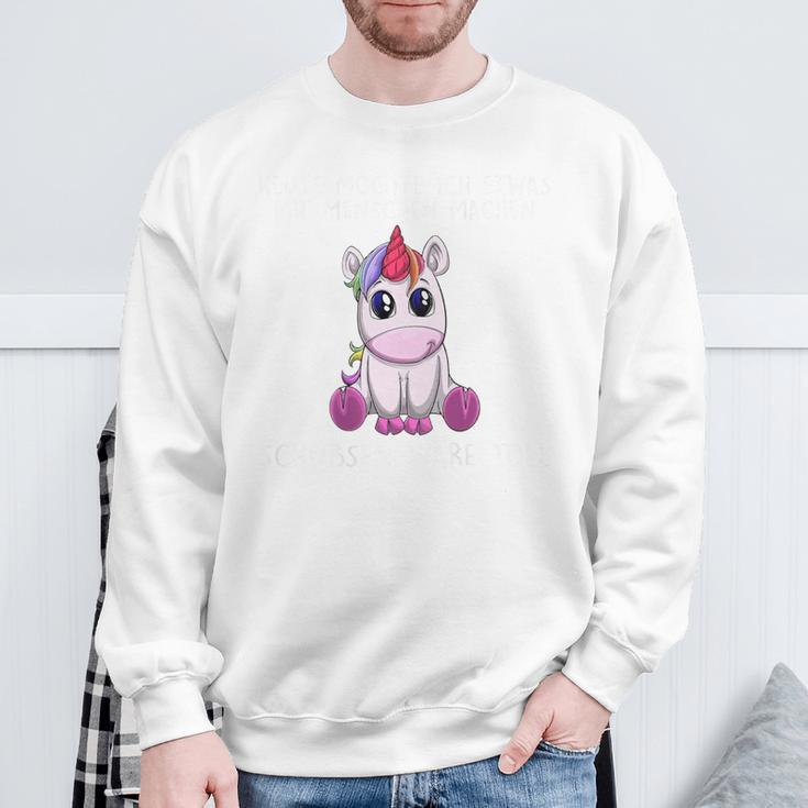 Heute Möchte Ich Etwas Mit Menschen Machen Schubsen Wäre Sweatshirt Geschenke für alte Männer