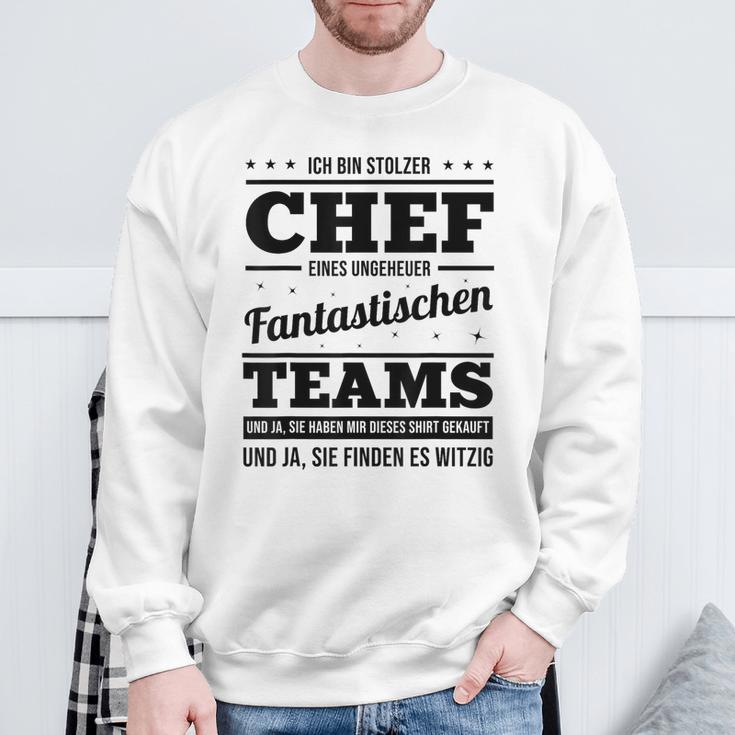 Ich Bin Stolzer Chef Eines Unheuer Fantastische Teams Job Sweatshirt Geschenke für alte Männer