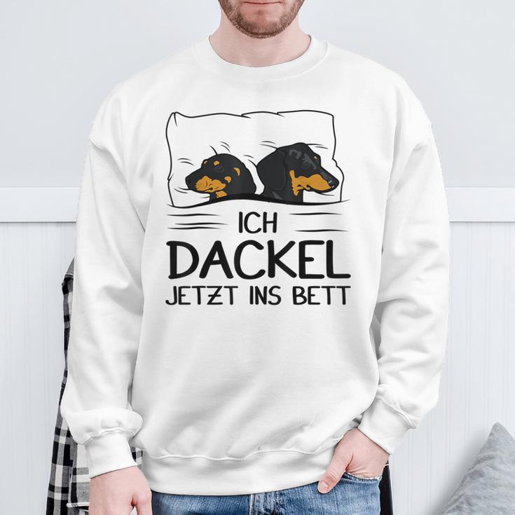 Ich Dackel Jetzt Ins Bett Dachshund Dog Sleeping Dog Sweatshirt Geschenke für alte Männer