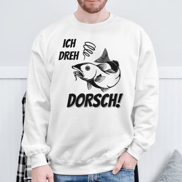 Ich Dreh Dorsch Angler Sweatshirt Geschenke für alte Männer