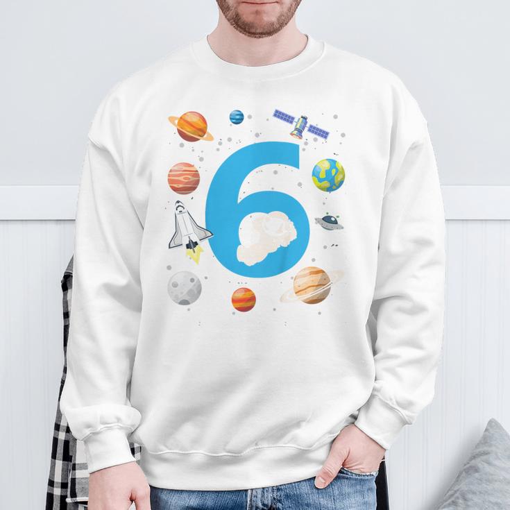 Kinder Astronaut 6 Geburtstag Weltraum Jungen 6 Jahre Raumschiff Sweatshirt Geschenke für alte Männer