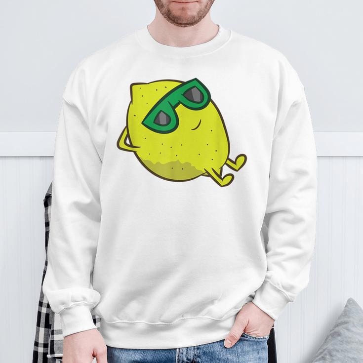 Lemon Summer Fruit Sunglasses On Lemon Sweatshirt Geschenke für alte Männer