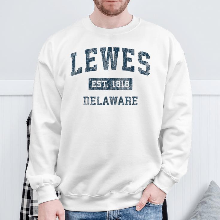 Lewes Delaware Deintage-Sportdesign Marineblau-Druck Sweatshirt Geschenke für alte Männer