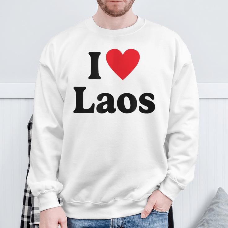 I Love Laos Sweatshirt Geschenke für alte Männer