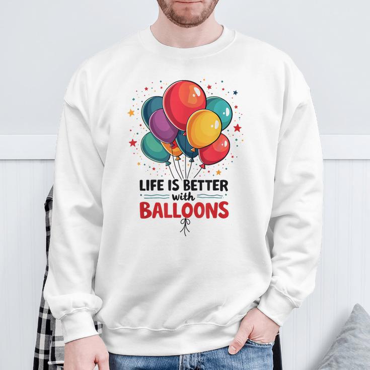 Lustiger Looner Mit Aufschrift „I Love Balloons“ Für Ballonliebhaber Sweatshirt Geschenke für alte Männer