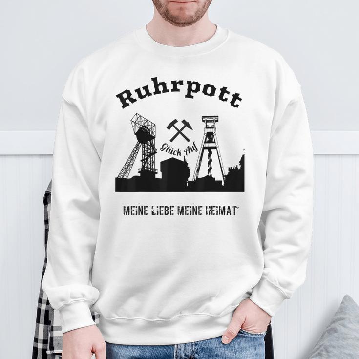 Meine Heimat Glück Auf Zechen Aus Dem Ruhr Region Sweatshirt Geschenke für alte Männer