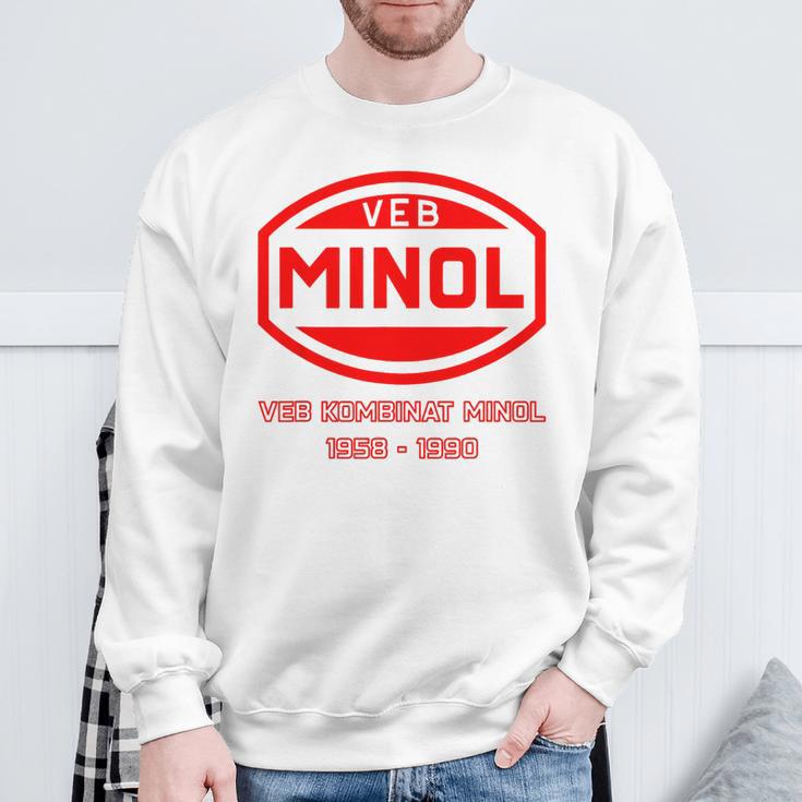 Minol -Ebolkseigener Betrieb Minol Yellow Sweatshirt Geschenke für alte Männer