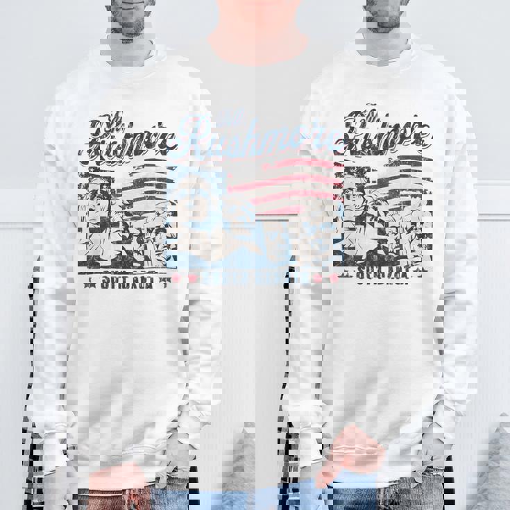 Mount Rushmore South Dakota Souvenir Usa Flag Mt Rushmore Sweatshirt Gifts for Old Men