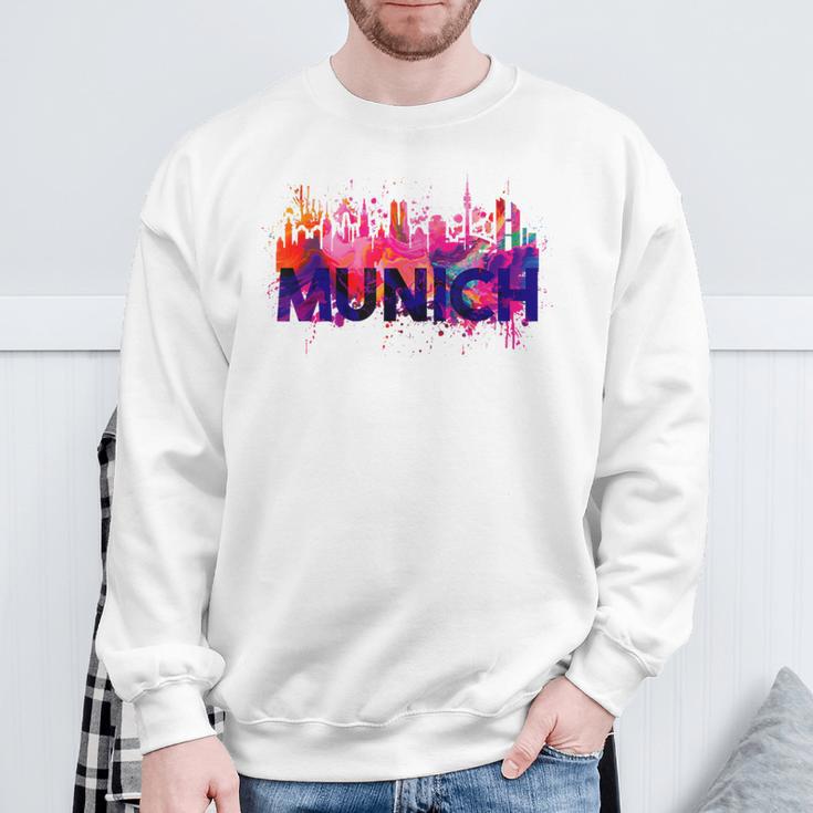 Munich Skyline Munich Sweatshirt Geschenke für alte Männer