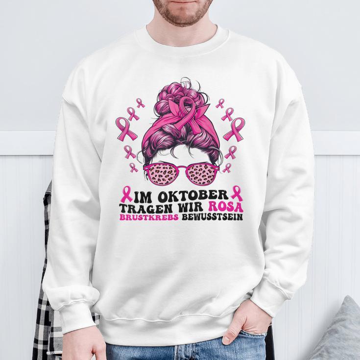 Im October Tragen Wir Rosa Brustkrebs Bewusstsein Sweatshirt Geschenke für alte Männer