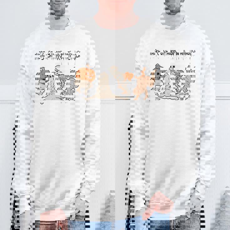 There's Some Horrors In This House Ghost Halloween Sweatshirt Gifts for Old Men