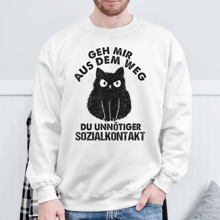 Retro Geh Mir Aus Dem Weg Du Unnötiger Sozialkontakt Geh Mir Aus Sweatshirt Geschenke für alte Männer