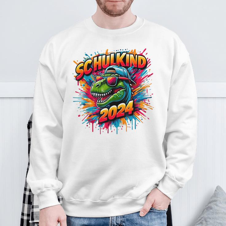 Schulkind 2024Rex Dino School Sweatshirt Geschenke für alte Männer