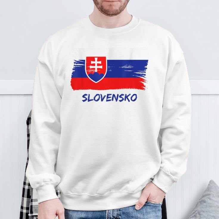 Slovak Flag Slovakia Team Fan Jersey Sweatshirt Geschenke für alte Männer