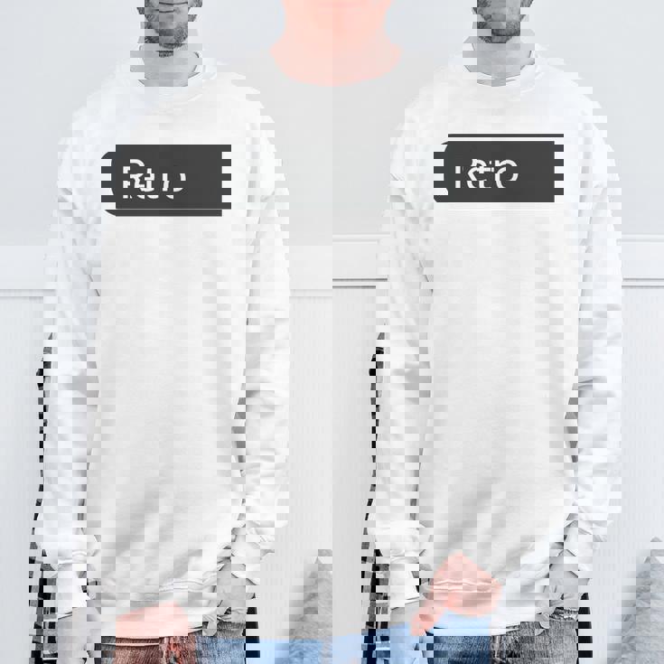 Staff Indietro Nero Adulto Uniforme Testo Bianco Felpa Regalos para ancianos