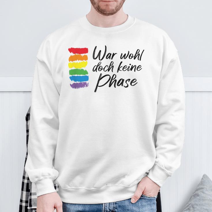 War Wohl Doch Keine Phase Mit Regenbogen Gay Flagge Lgbtq Sweatshirt Geschenke für alte Männer