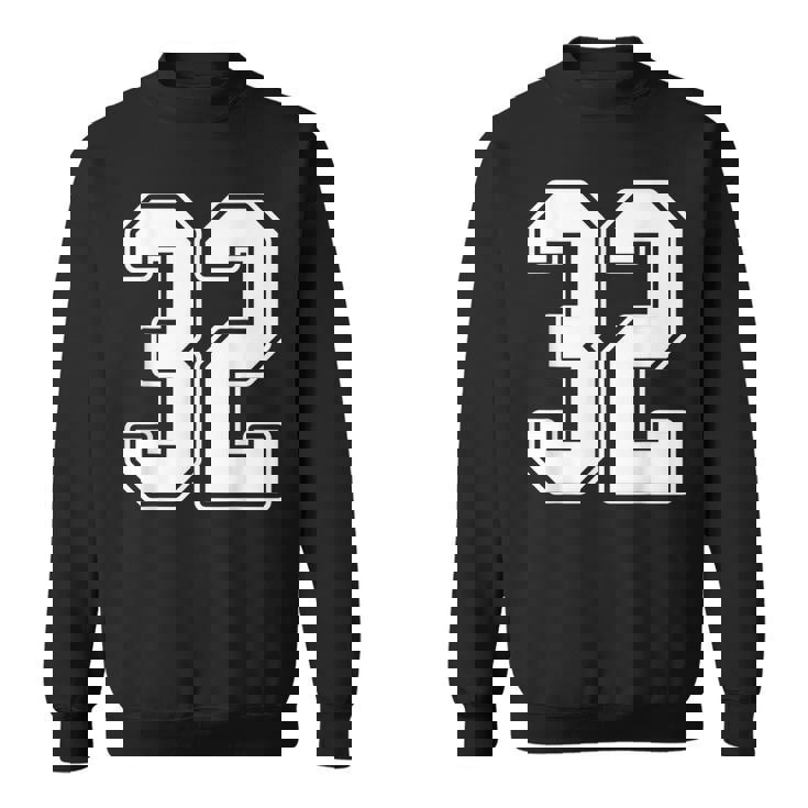 32 De Estilo Jersey Con Diseño De Contorno Blanco Número 32 Camisa de entrenamiento