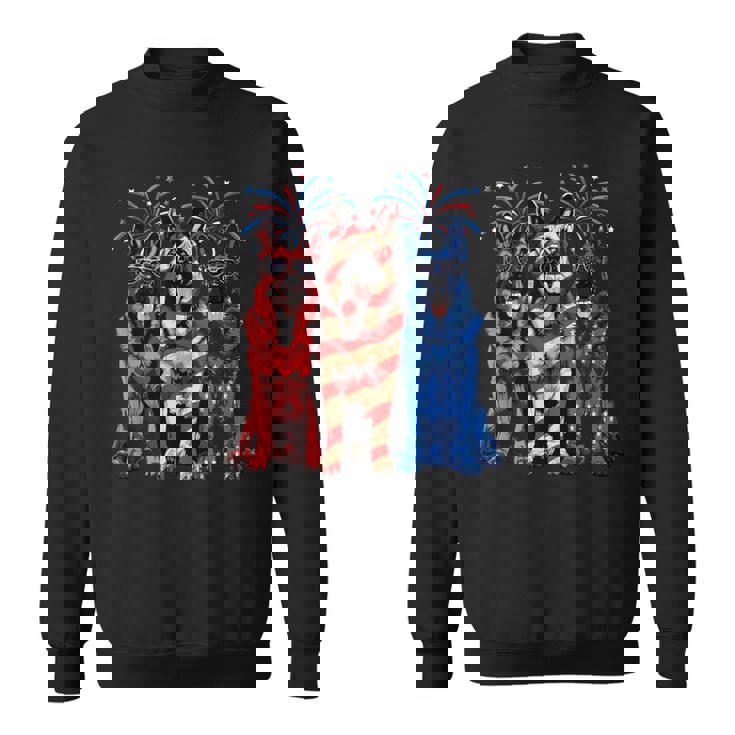 4Th Of July German Shepherd American Flag Red White And Blue Sweatshirt