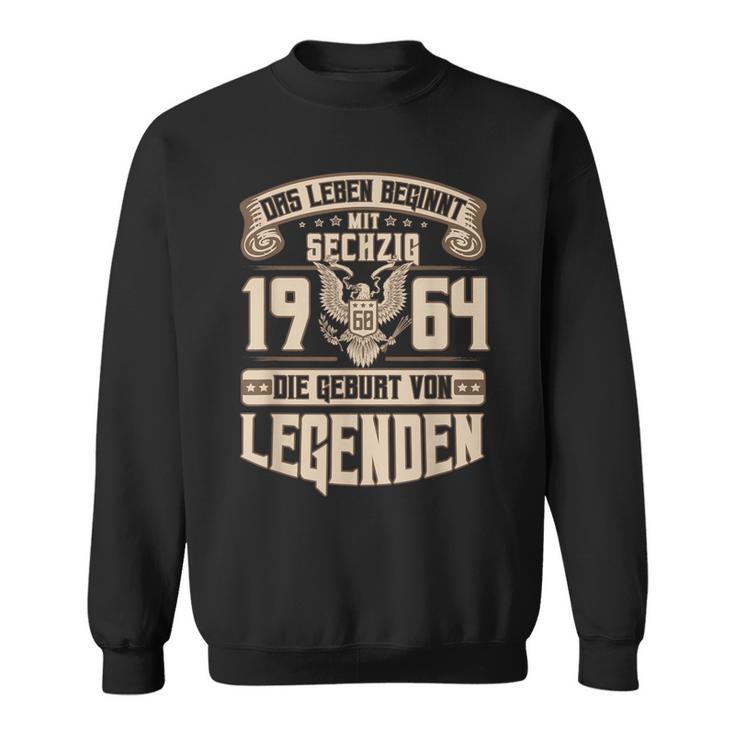 60Th Birthday Life Beginnt Mit 60 Jahrgang 1964 Anniversary Sweatshirt