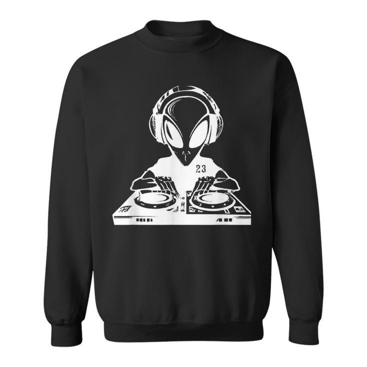 Alien Dj Tekno Electronic Music Free Party Festival S Sweatshirt