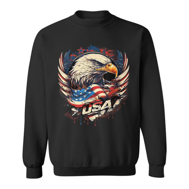 America Fan American Flag And Eagle Usa Sweatshirt