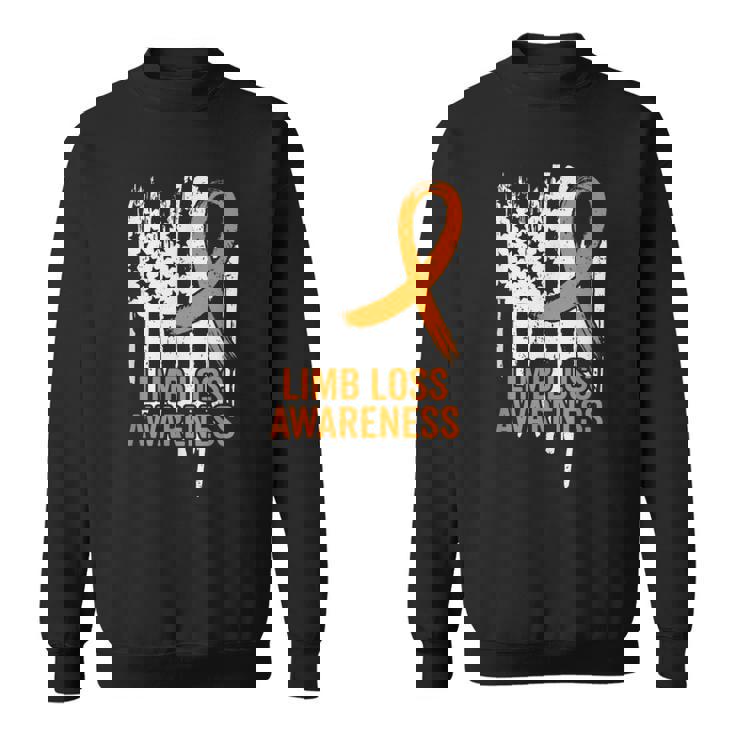 American Flag Limb Loss Awareness Hand Leg Ampu Awareness Sweatshirt