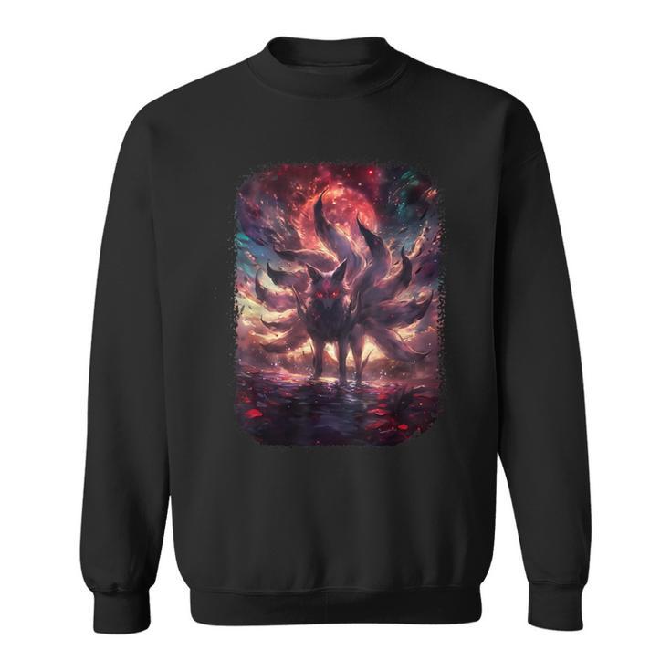 Anime Kitsune Nine Tail Fox Manga Otaku Style Sweatshirt