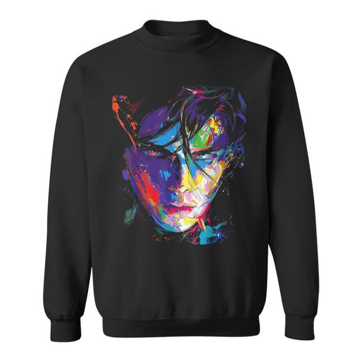 Anime Manga Motiv Scribble Illustration Anime Sweatshirt