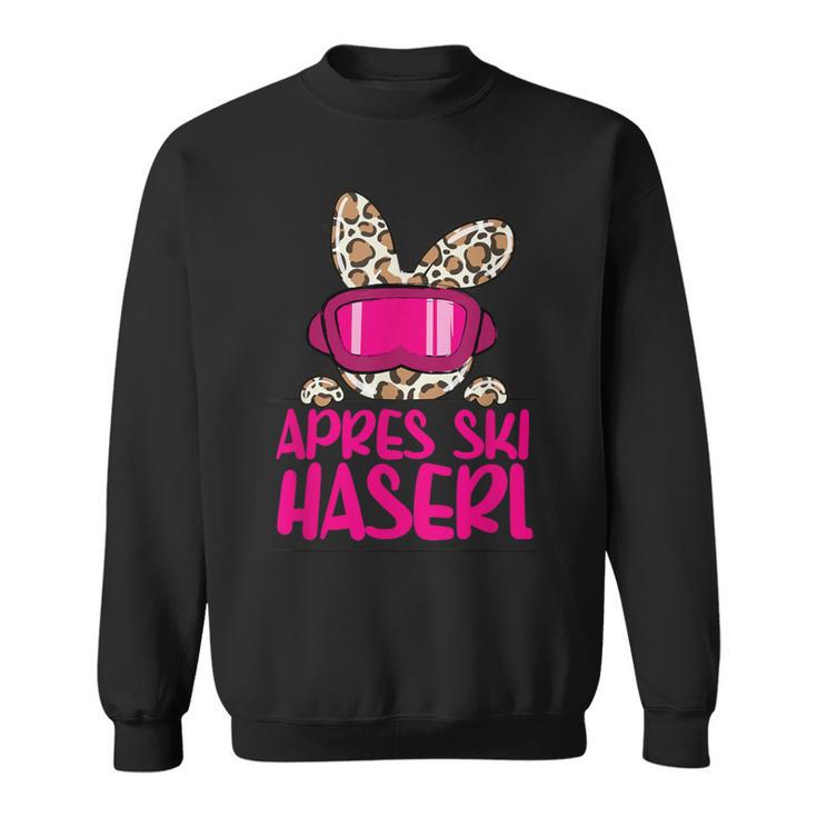 Après Ski Haserl Skier Apres Ski Party Leo Print Sweatshirt