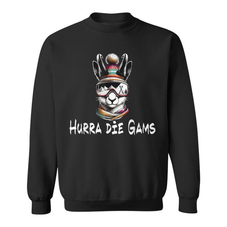 Apres Ski Hurra Die Gams Winter Ski Holiday Hüttengaudi Ski Sweatshirt