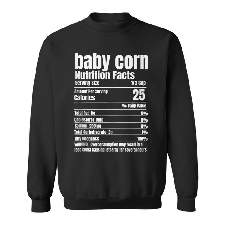 Baby Corn Nutrition Facts Thanksgiving Christmas Food Tank Top Sweatshirt