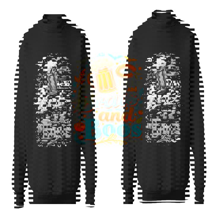 Beer Brats And Boos Oktoberfest Vibe With Halloween Sweatshirt