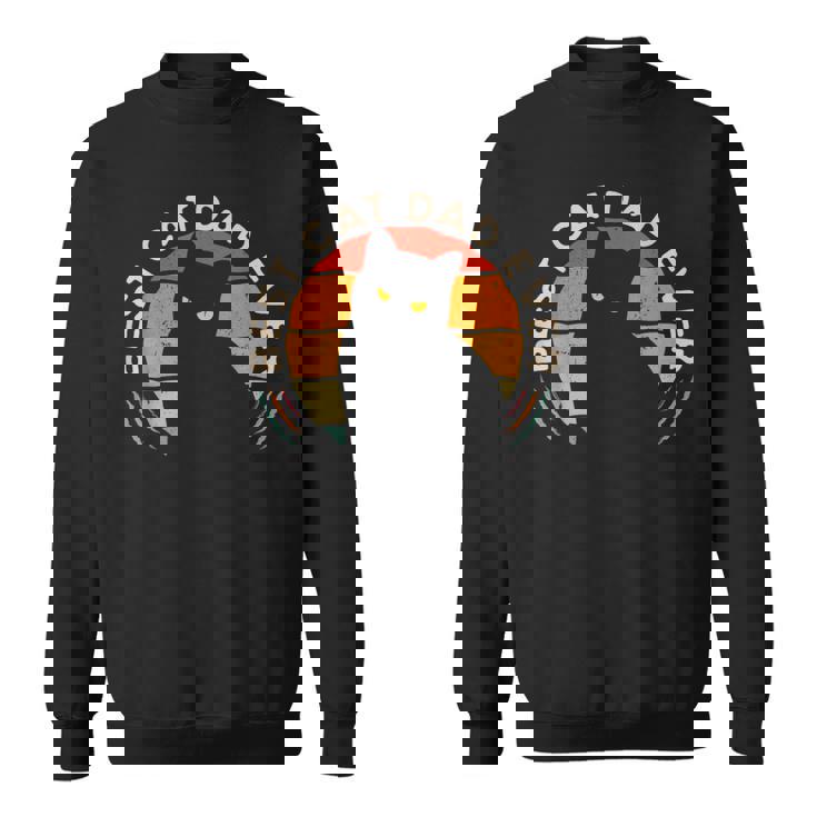 Best Cat Dad Ever Cute Kitten Fatherintage Cat Owner Camisa de entrenamiento