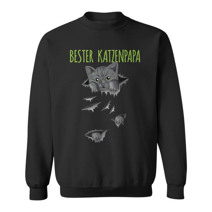 Bester Katzenpapa Cat Owner Pet House Cat Sweatshirt