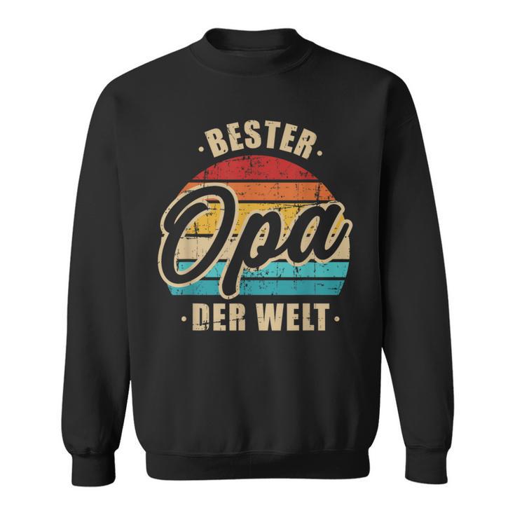 Bester Opa Der Weltintage Retro Sweatshirt